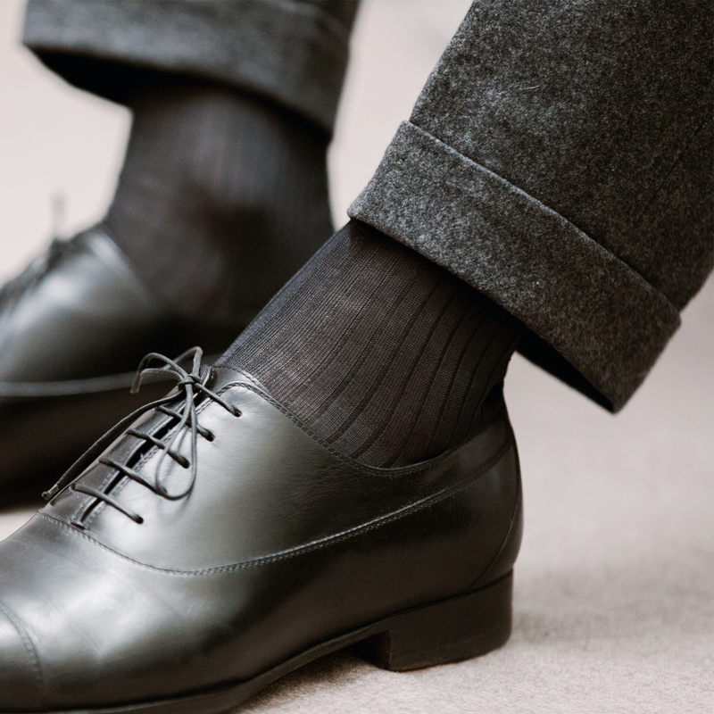 Dark Grey - Cotton Lisle