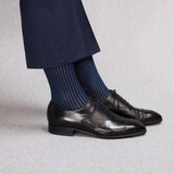 Navy & Steel Blue - Cotton Lisle