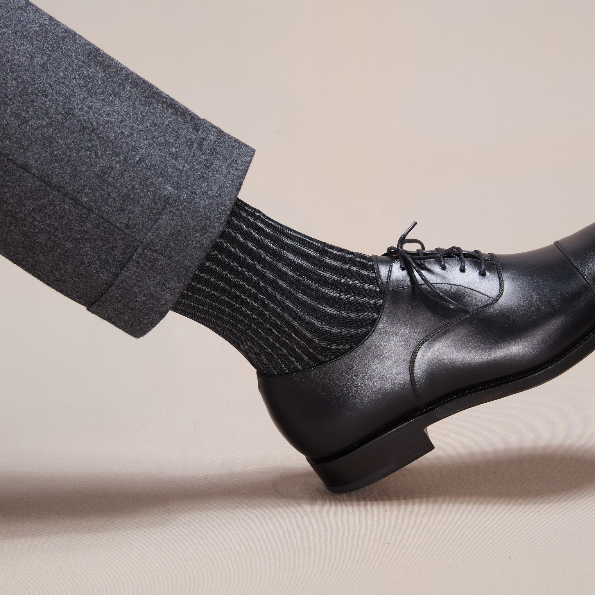 Black & Grey - Cotton Lisle