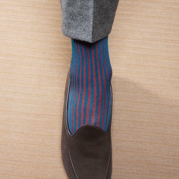 Turquesa & Rojo – Hilo de Escocia