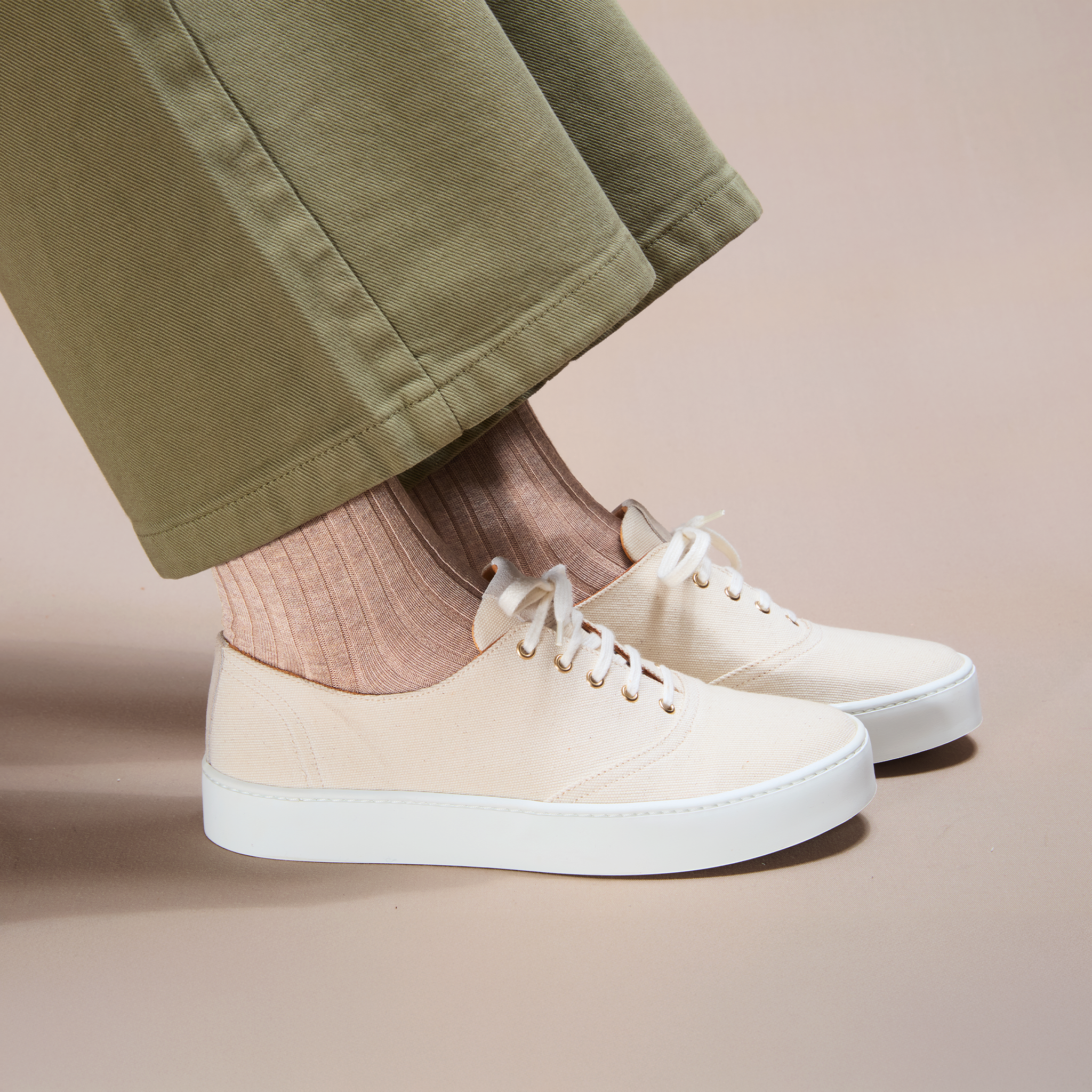 Beige - Super-Solid Fil d'Écosse Baumwolle