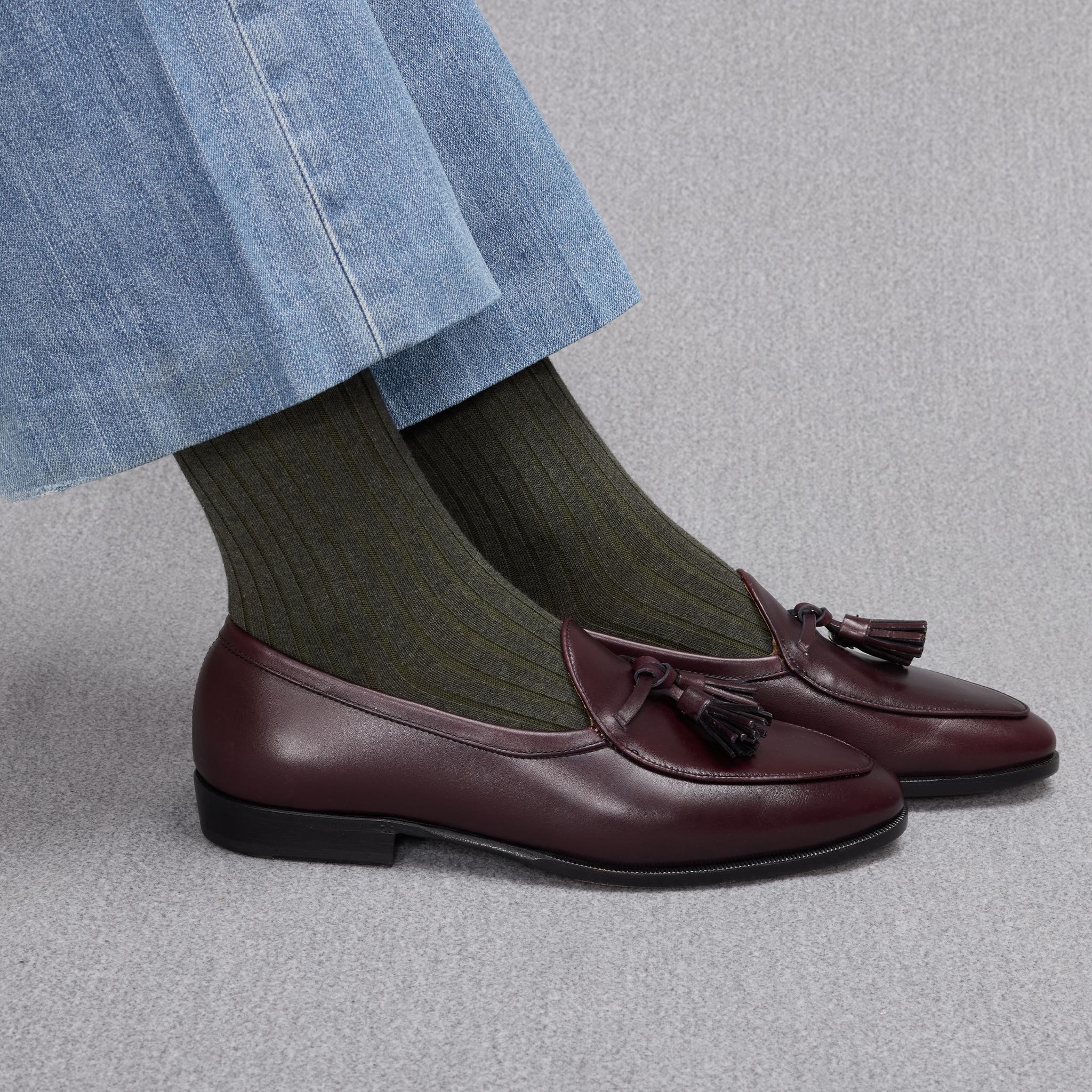 Khaki Green - Super-Solid Cotton Lisle