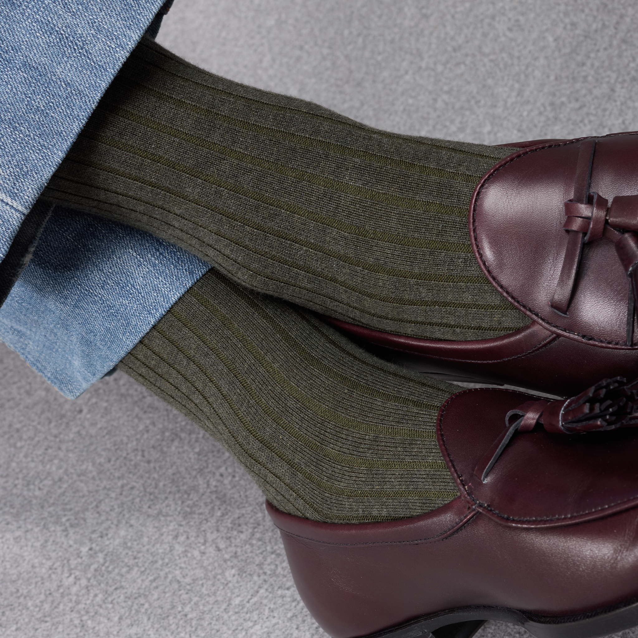 Khaki Green - Super-Solid Cotton Lisle