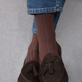Brown & Blue - Super-durable Cotton lisle