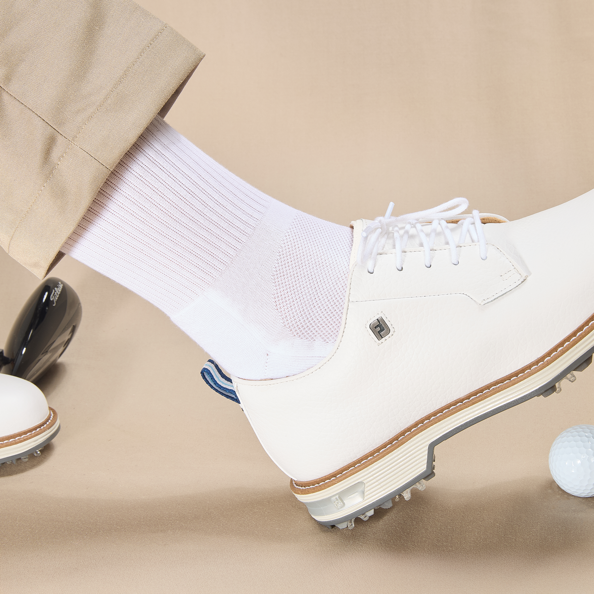 Blanc & Vert vif - Golf - Coton