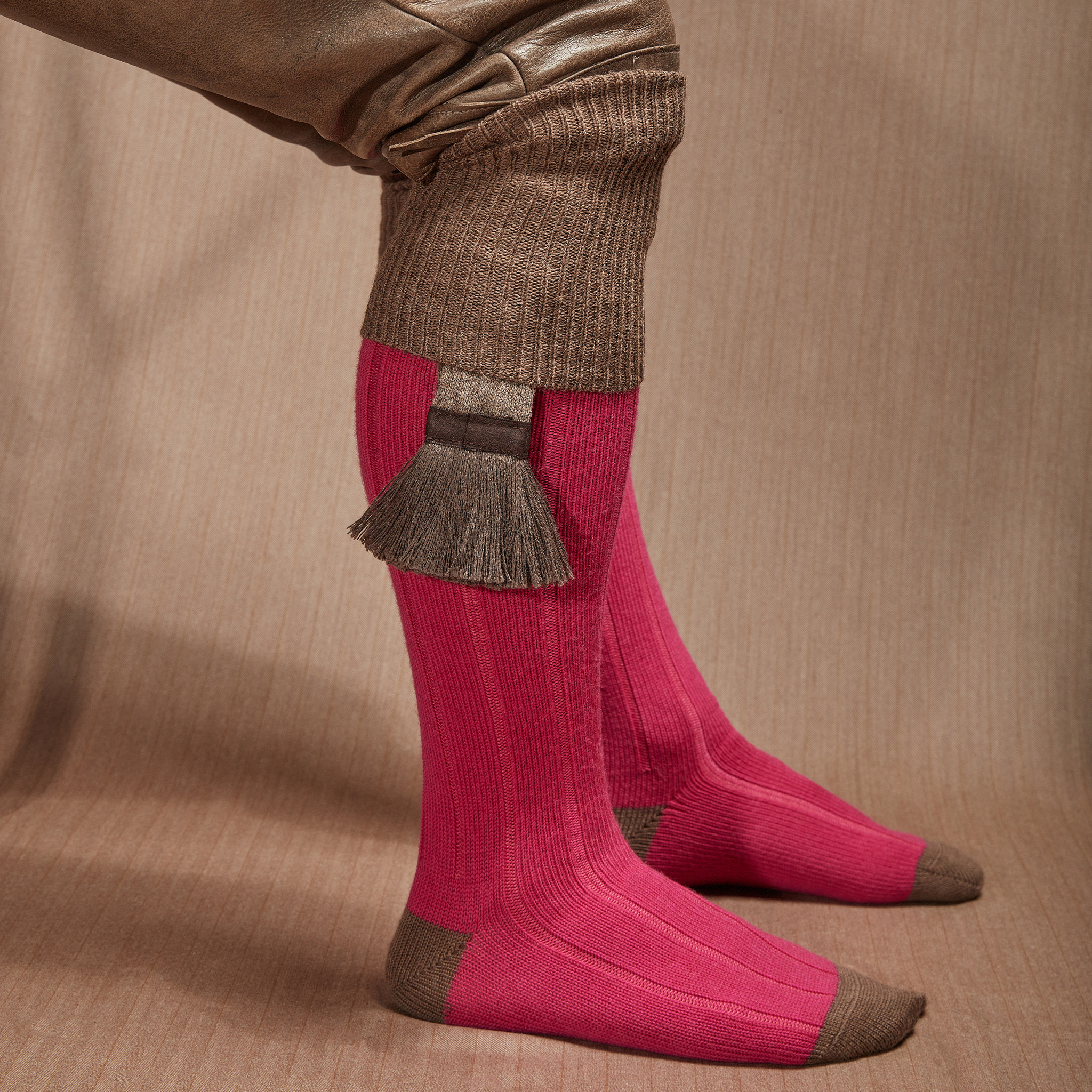 Fuchsia & Taupe - Wolle
