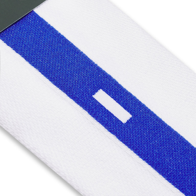 Individual monogrammed sock - White & Royal Blue