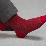 Red - Indoors Socks - Wool