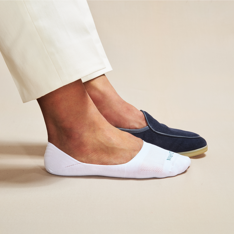 White cotton foot socks – Mes Chaussettes Rouges