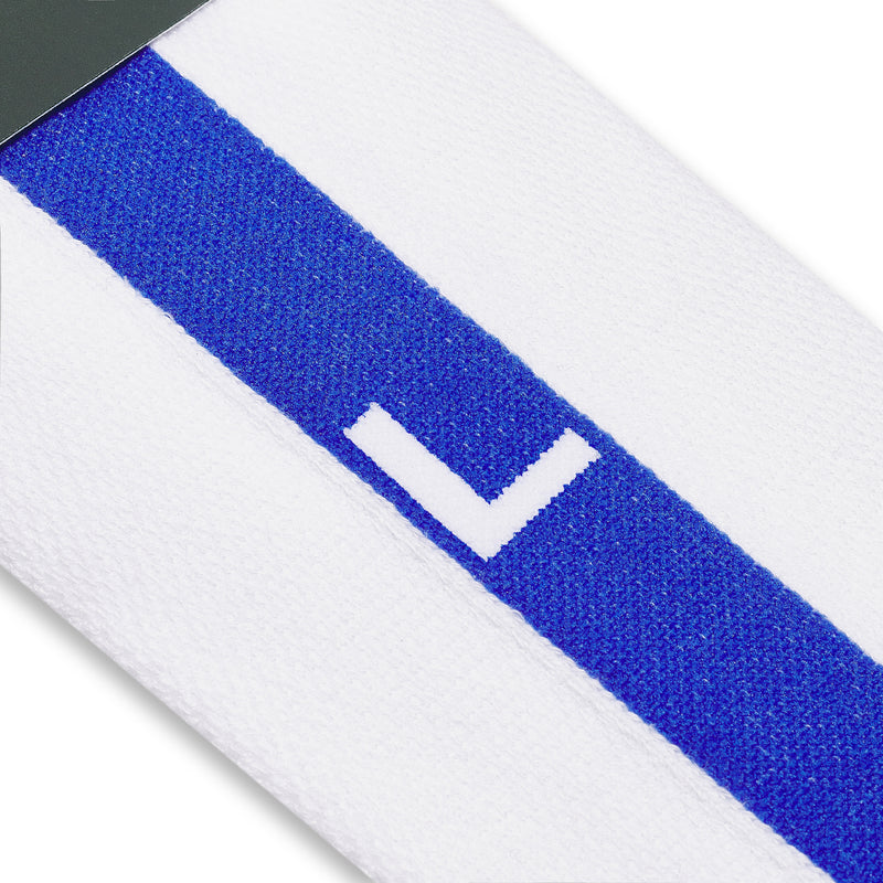 Individual monogrammed sock - White & Royal Blue