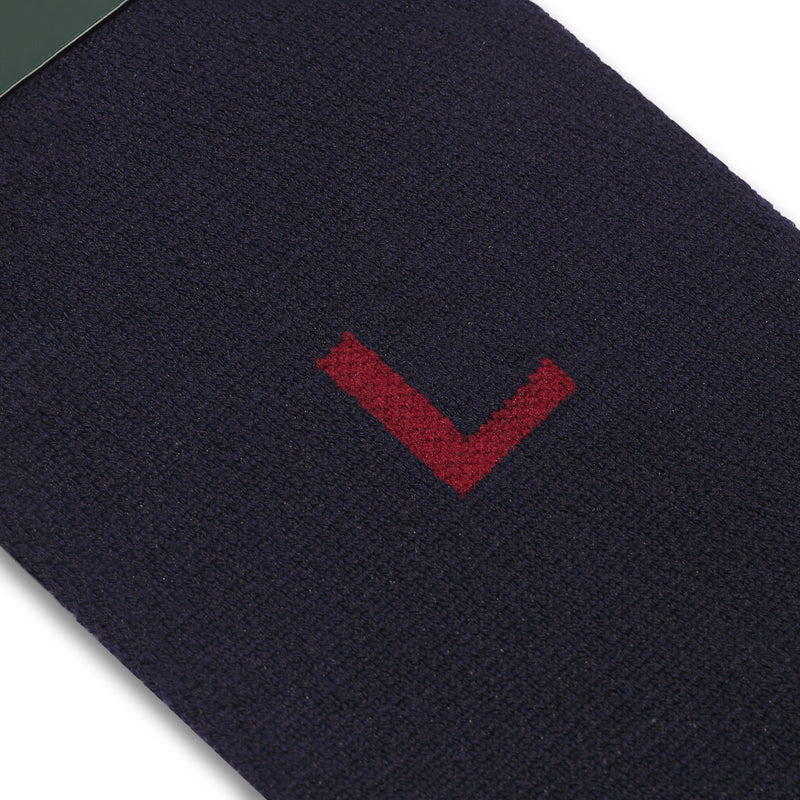 Individual monogrammed sock - Navy blue & Red