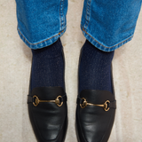 Bleu marine - Argenté - Coton