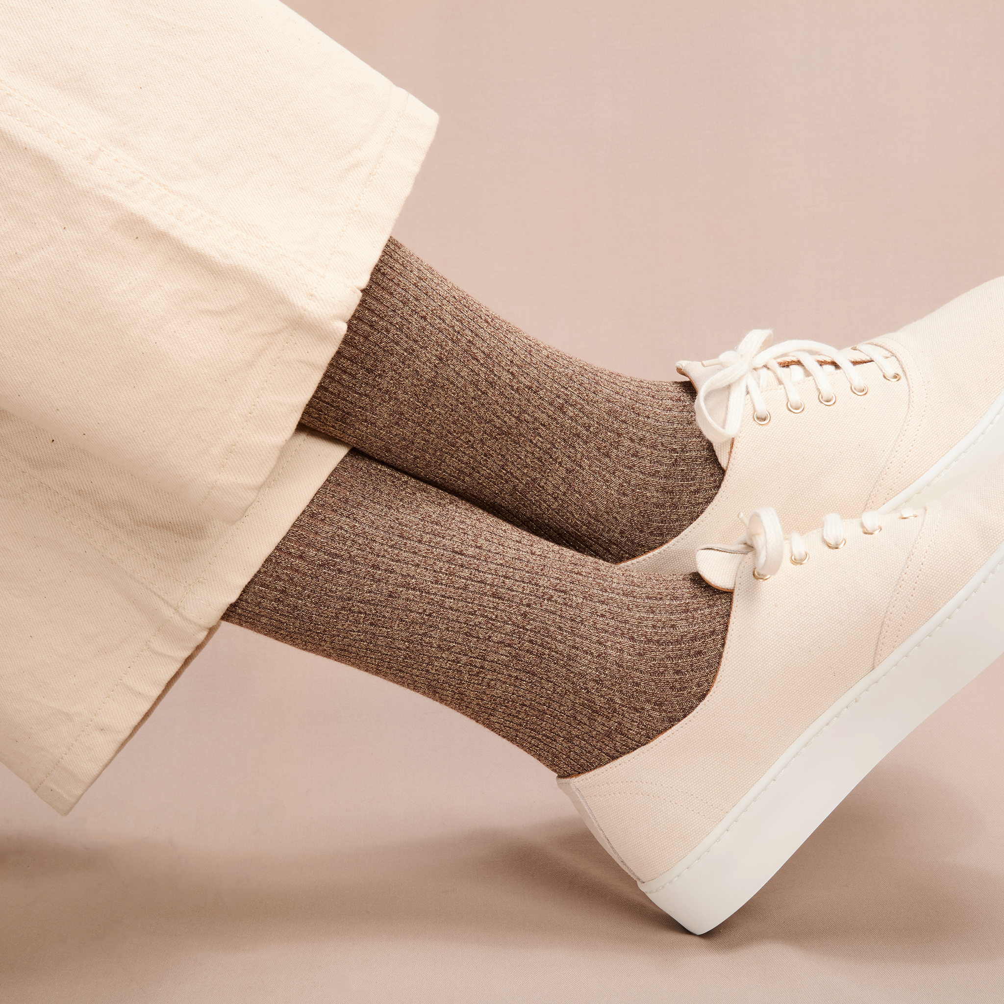 Marron & Beige - Doré - Coton