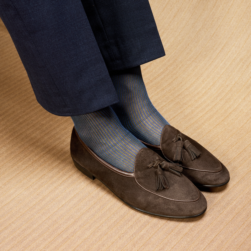 カーキグリーン＆ミッドナイトブルー – コットンリスル