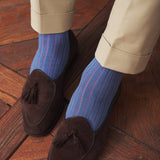 Sky Blue &amp; Raspberry - Super-strong Cotton lisle