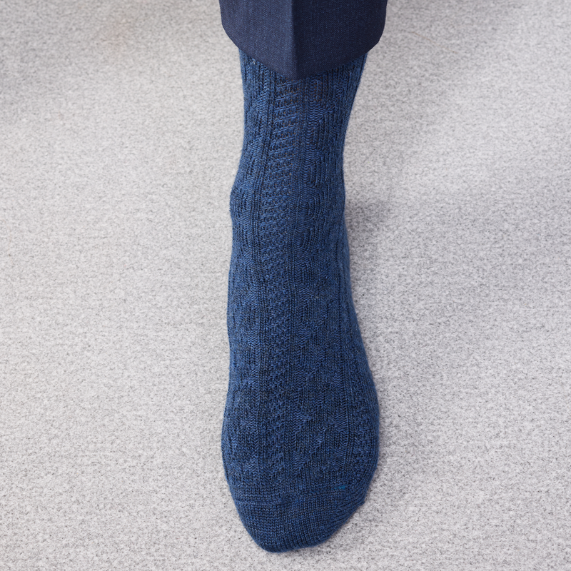 Bleu acier - Torsades - Super-solide Laine