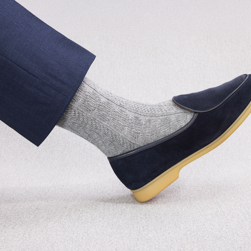 Gris clair - Torsades - Super-solide Laine