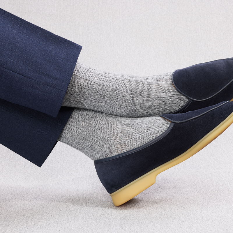 Gris clair - Torsades - Super-solide Laine