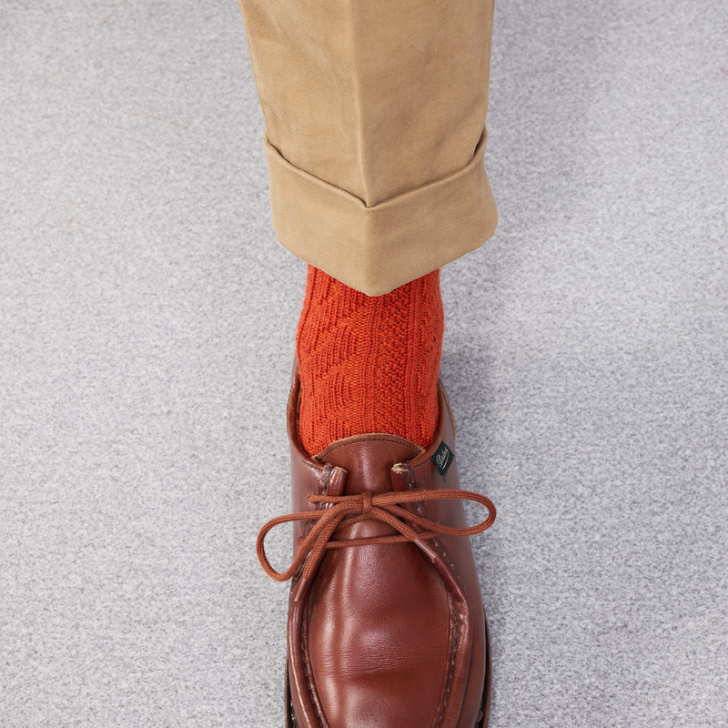 Orange - Torsades - Super-solide Laine