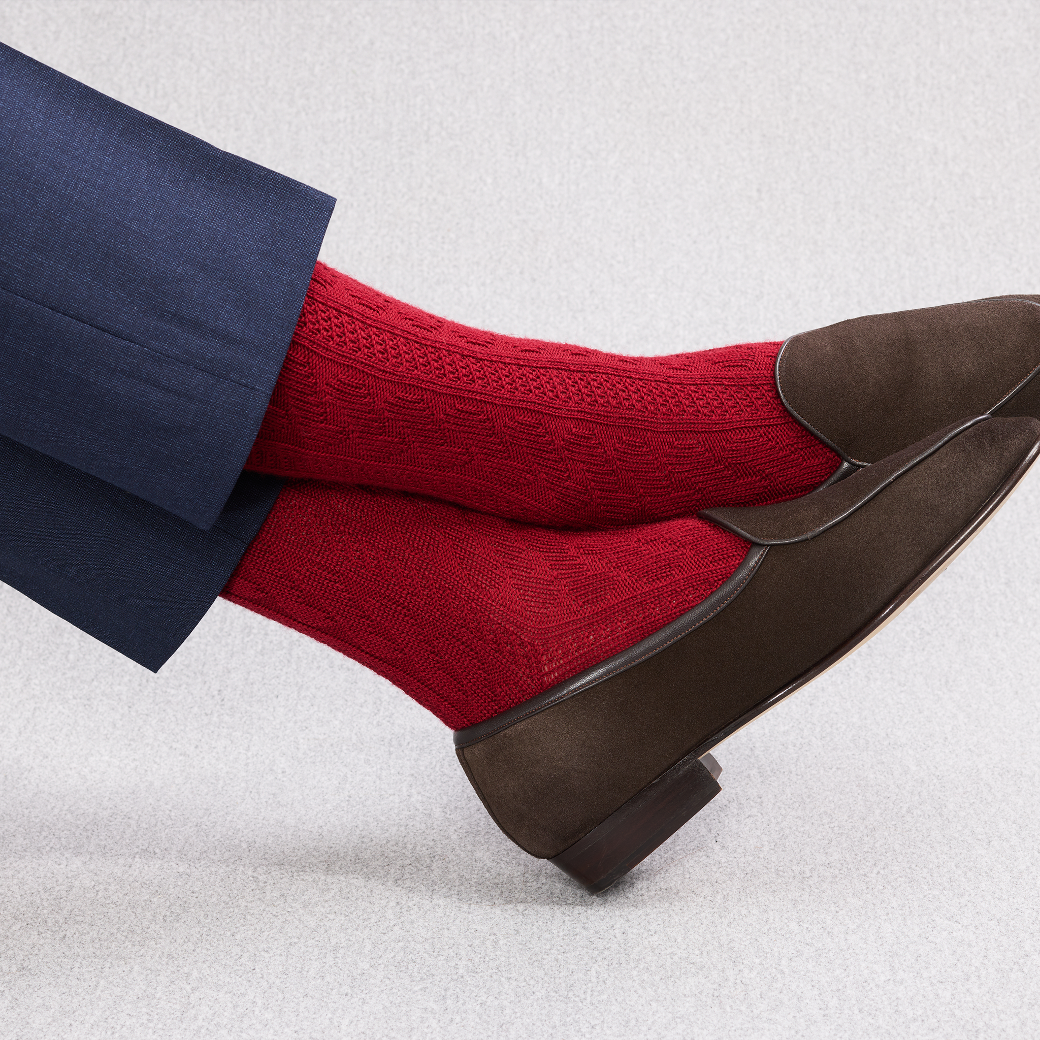 Rojo Granate – Trenzado – Lana Súper-Resistente