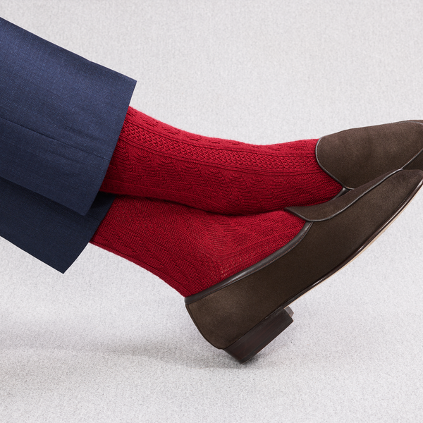 Rouge grenat - Torsades - Super-solide Laine