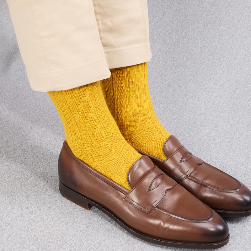 Jaune maïs - Torsades - Super-solide Laine