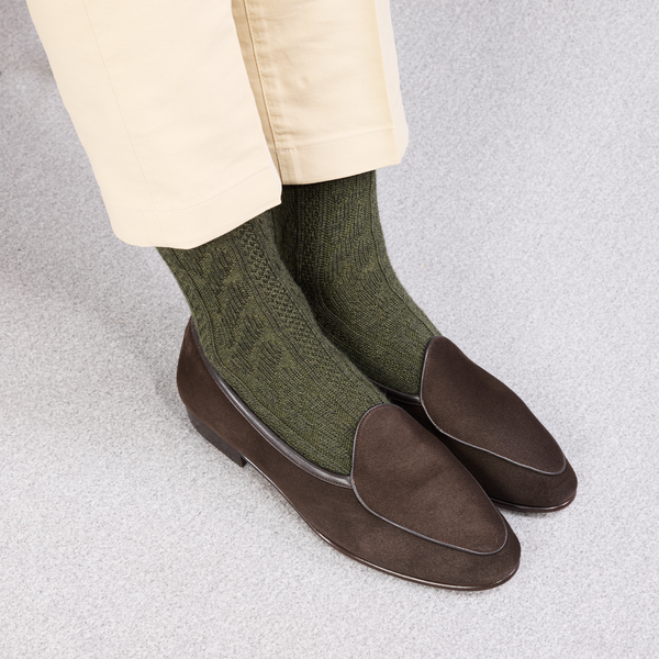 Vert kaki - Torsades - Super-solide Laine