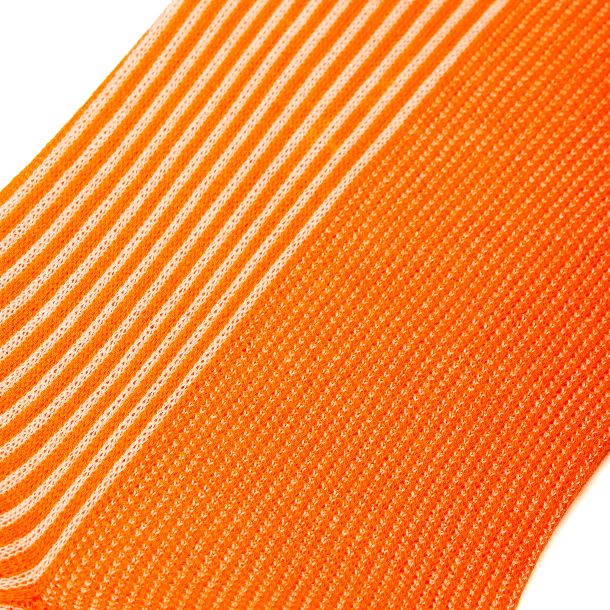 Orange & Beige - Liegestuhl-Streifen - Fil d'Écosse Baumwolle