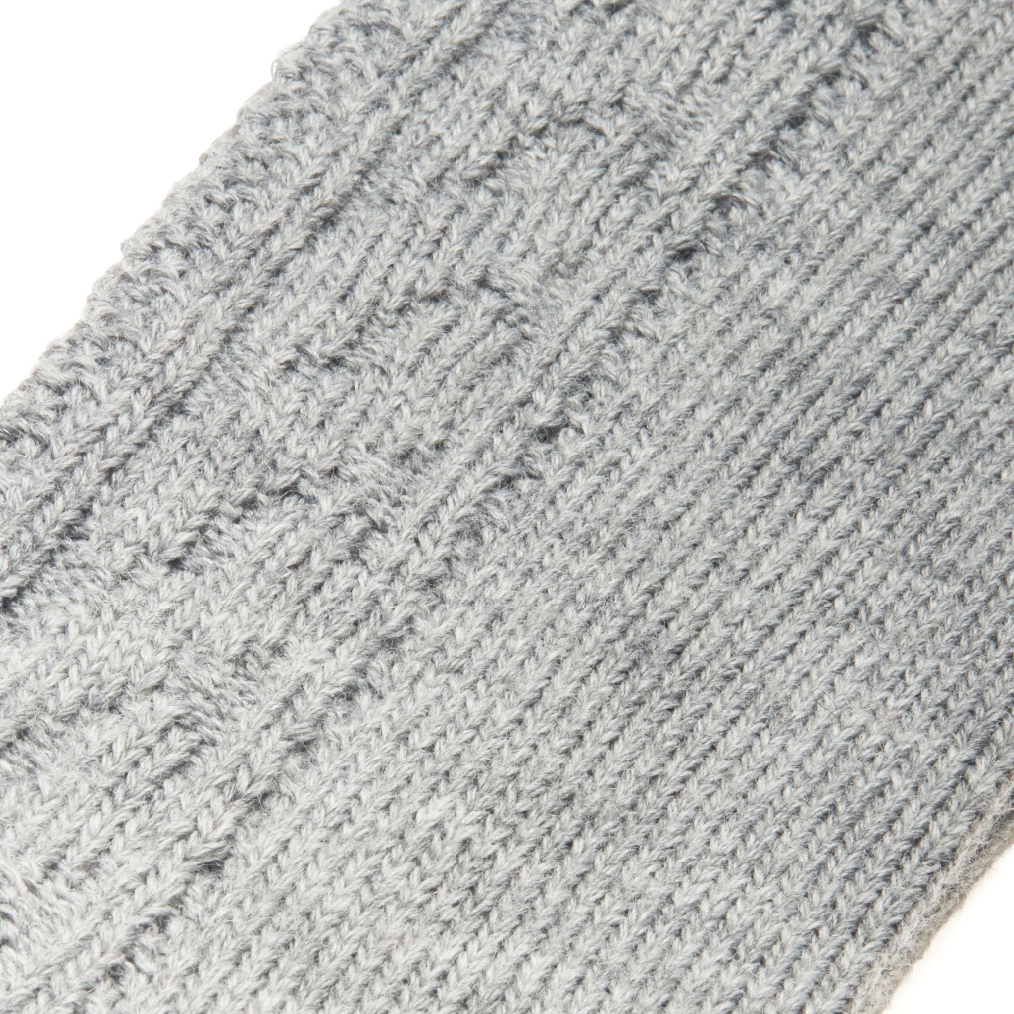Hellgrau - Zopfmuster - Super-Solid Wolle