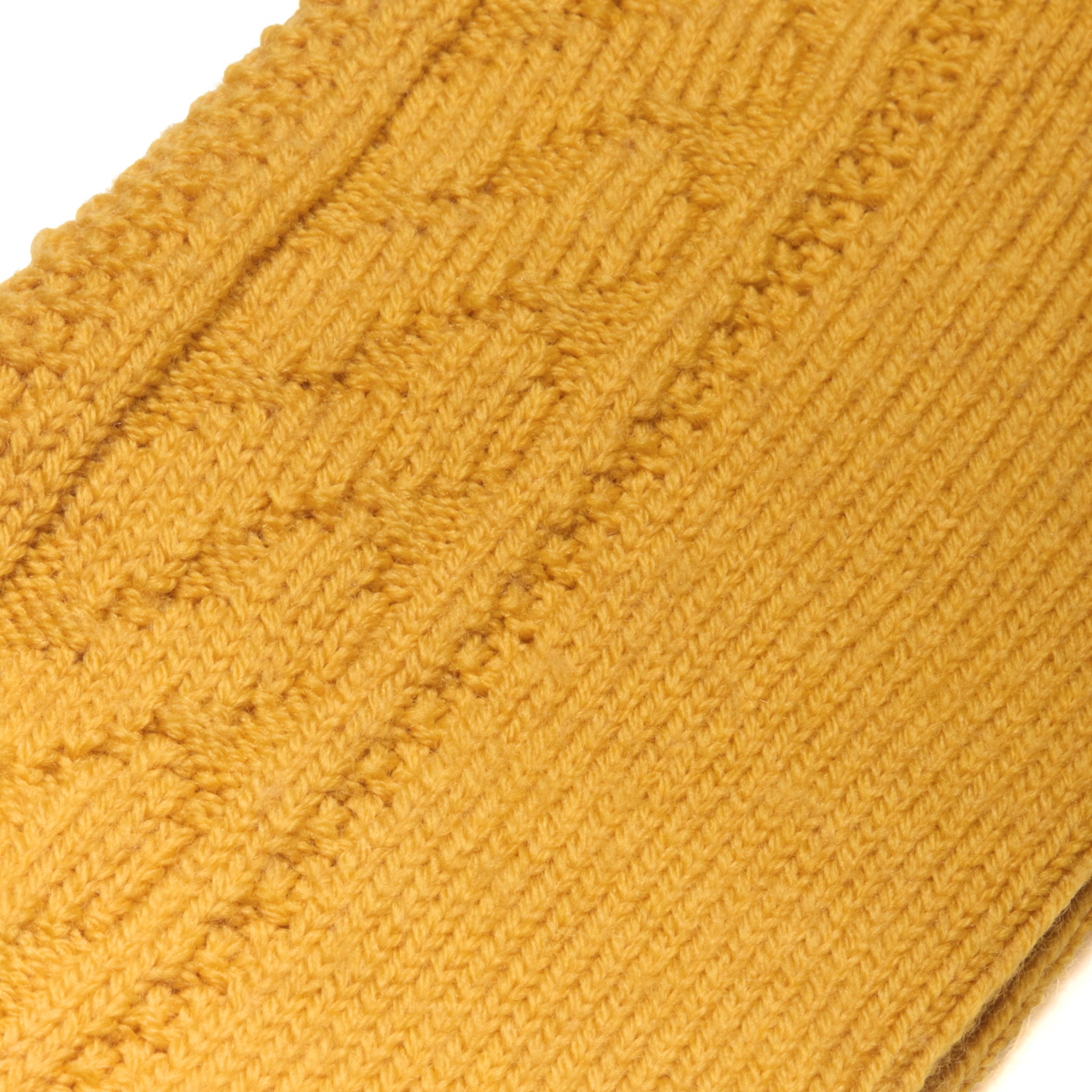 Maisgelb - Zopfmuster - Super-Solid Wolle