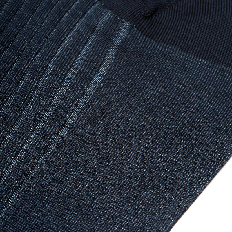 Navy & Steel Blue - Cotton Lisle