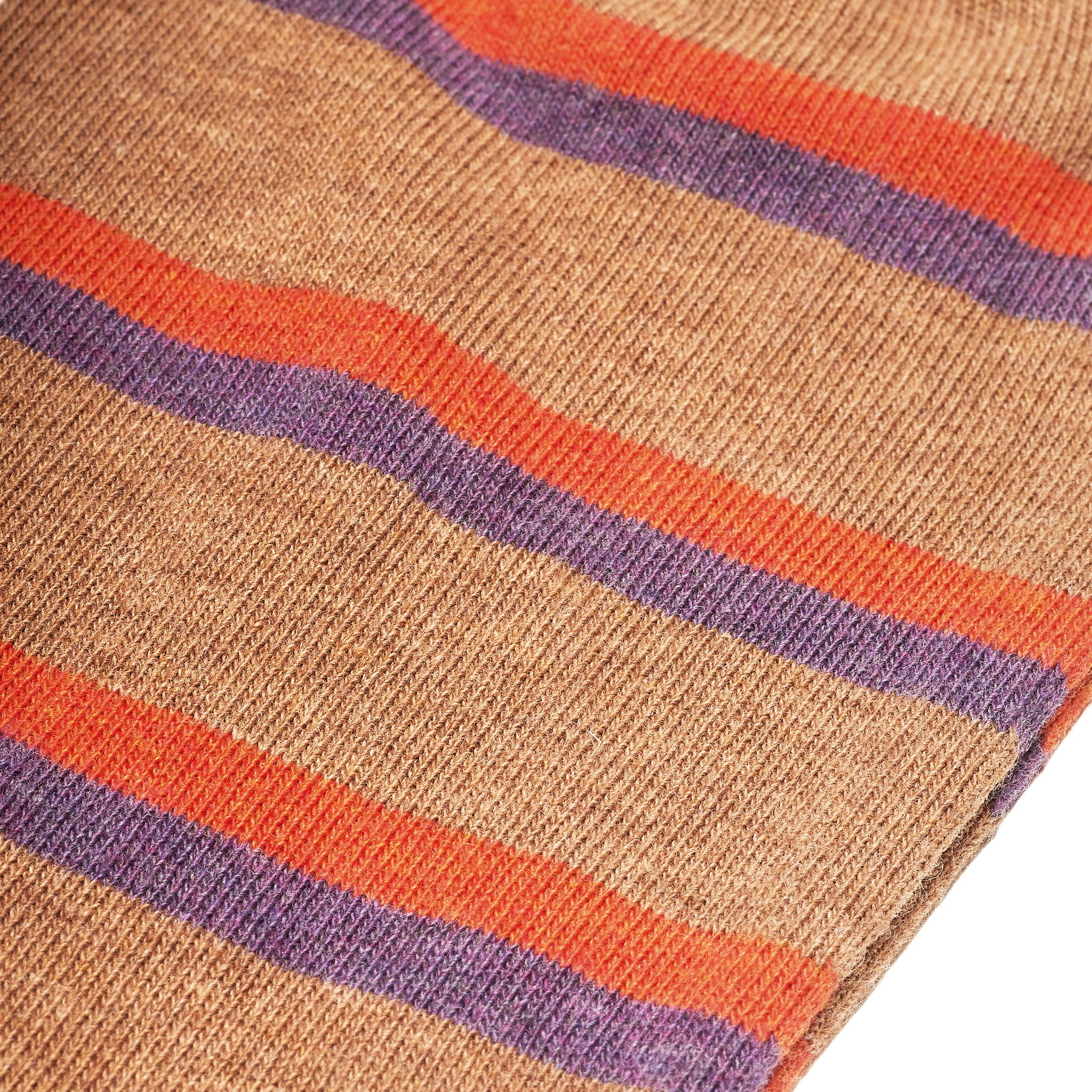 Braun & Violett & Mohnblume - Baumwolle