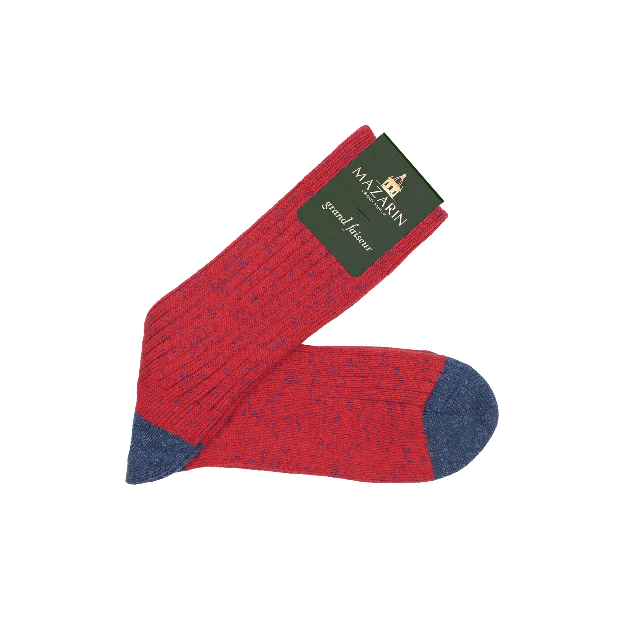 Rot & Stahlblau – Color Block – Baumwolle