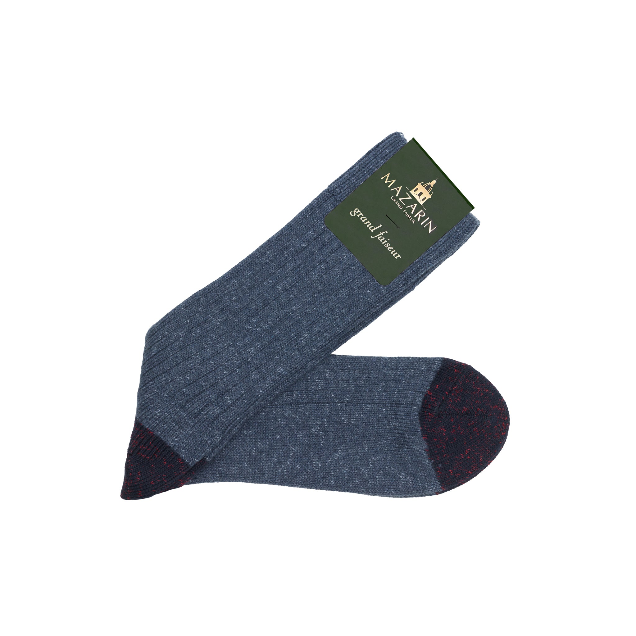 Stahlblau & Marineblau – Color Block – Baumwolle