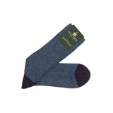 Bleu acier & Bleu marine - Color Block - Coton