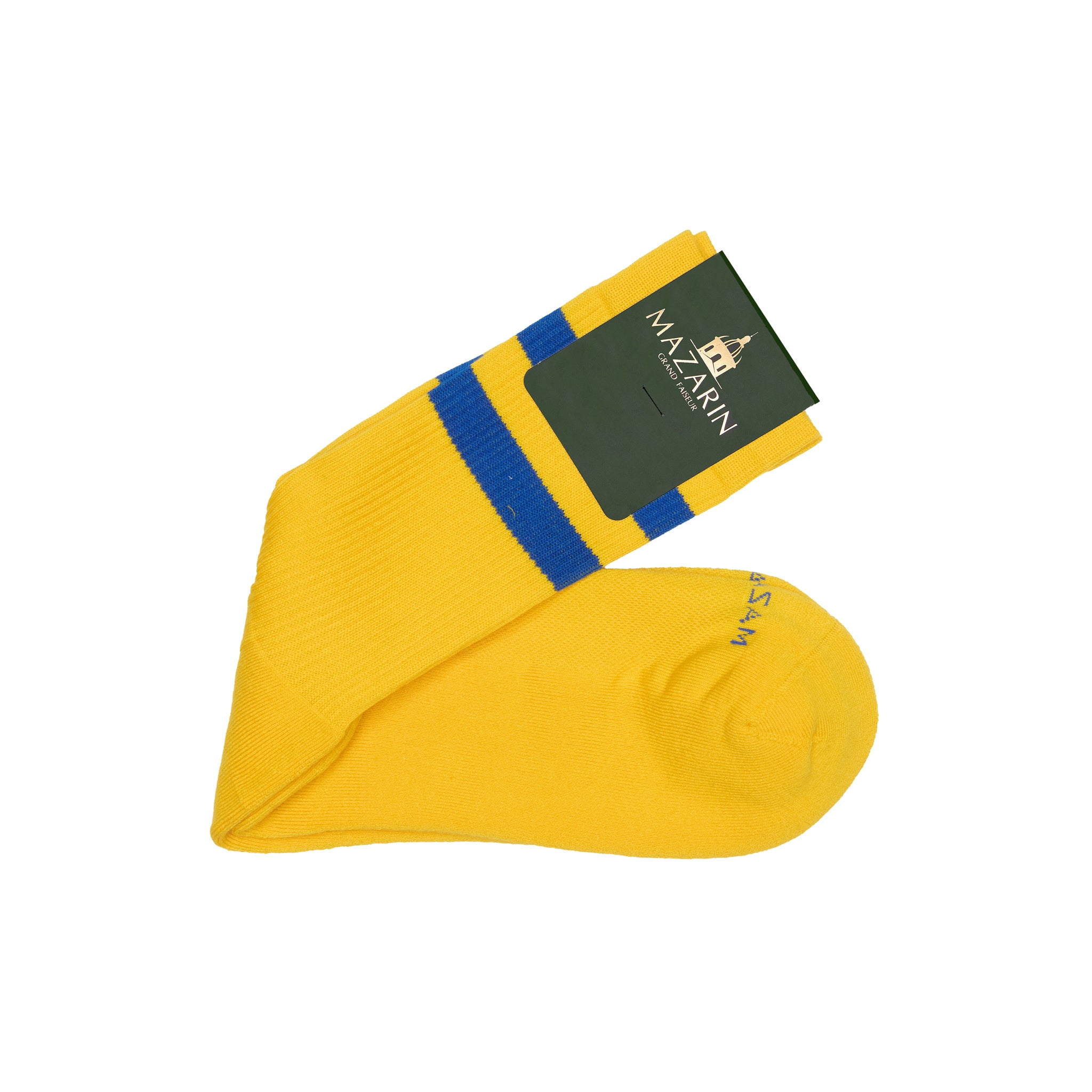 Gelb & Vintage-Blau - Baumwolle