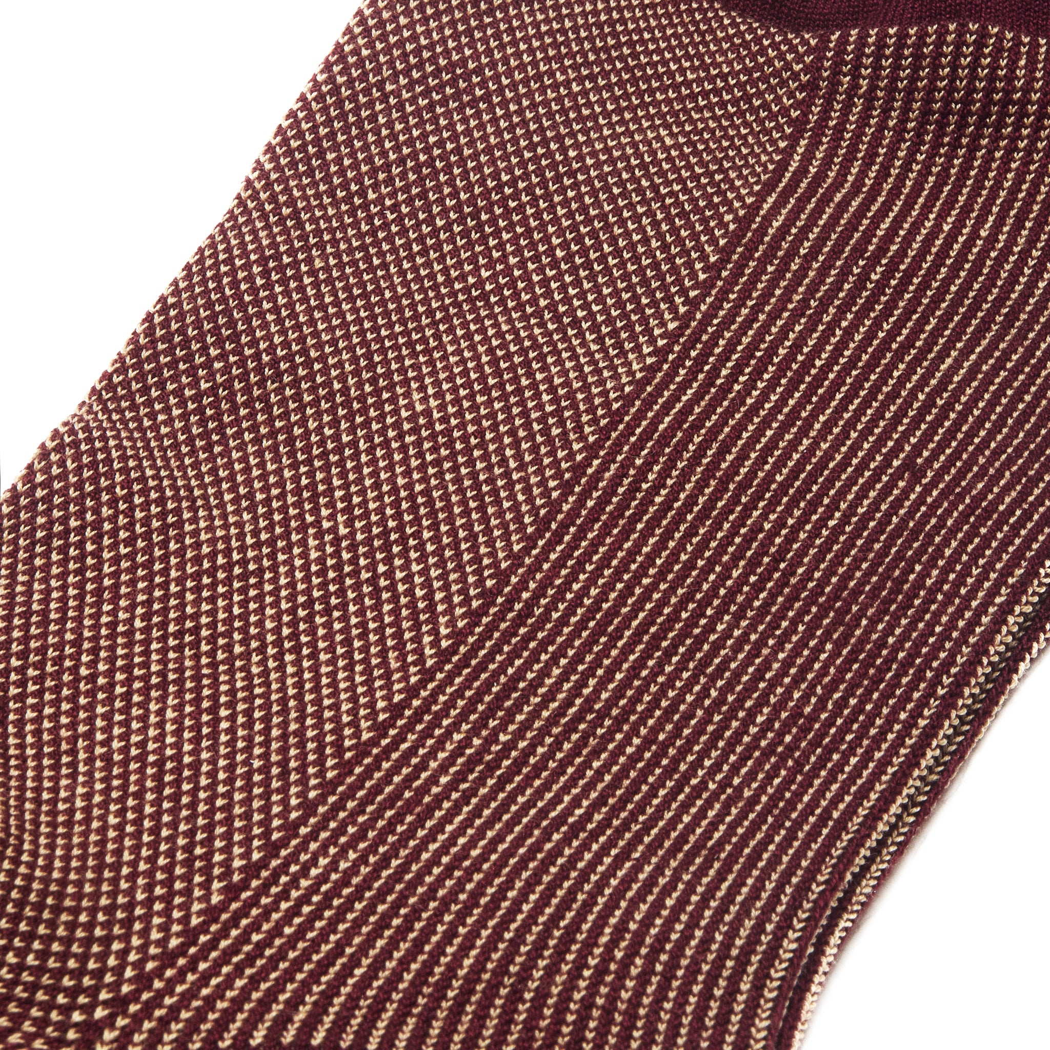 Bordeaux & Beige - Kaviar - Super-Solid Fil d'Écosse Baumwolle