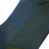 Khaki &amp; Blue - Deckchair - Super-strong Cotton lisle