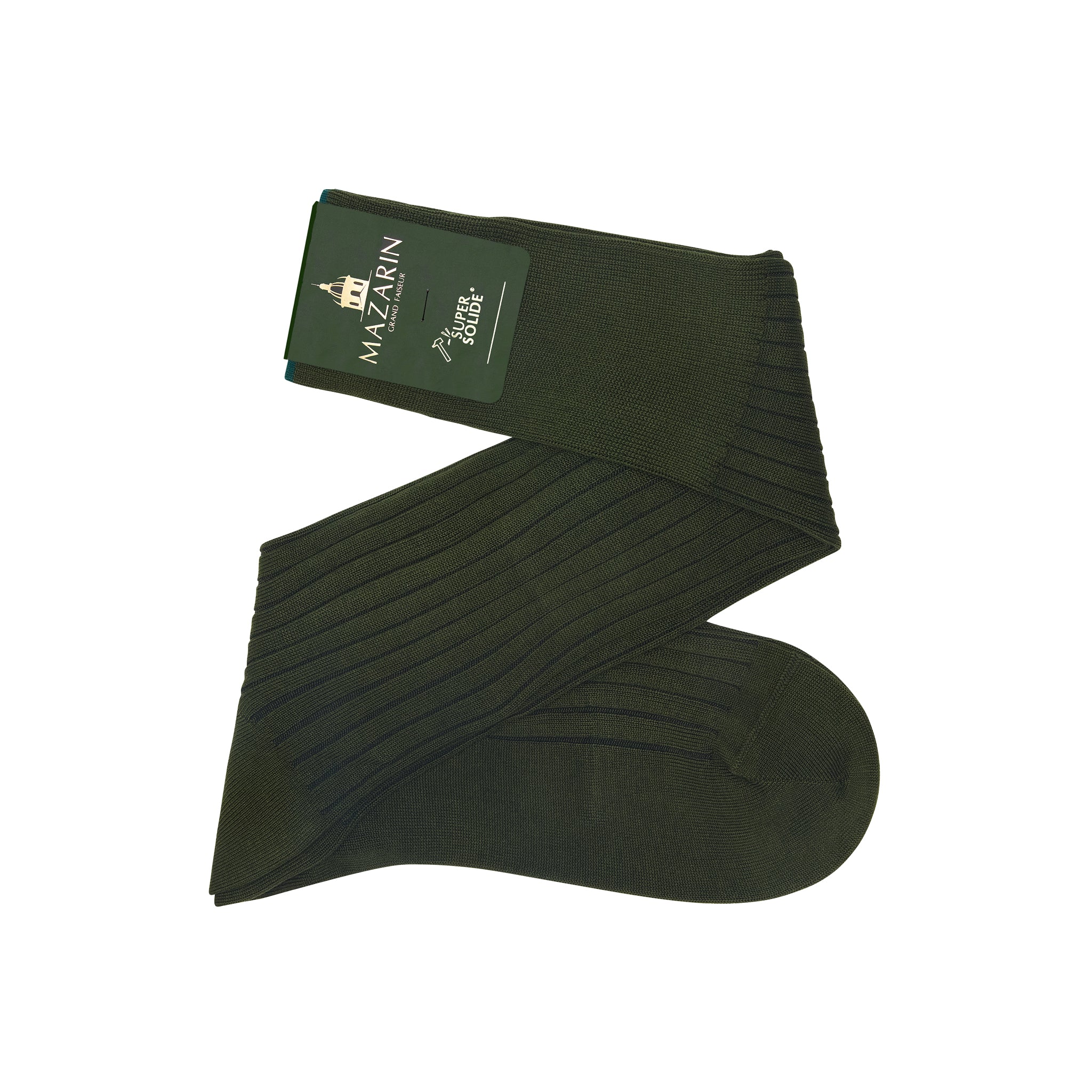 Khaki & Marineblau - Super-Solid Fil d'Écosse Baumwolle