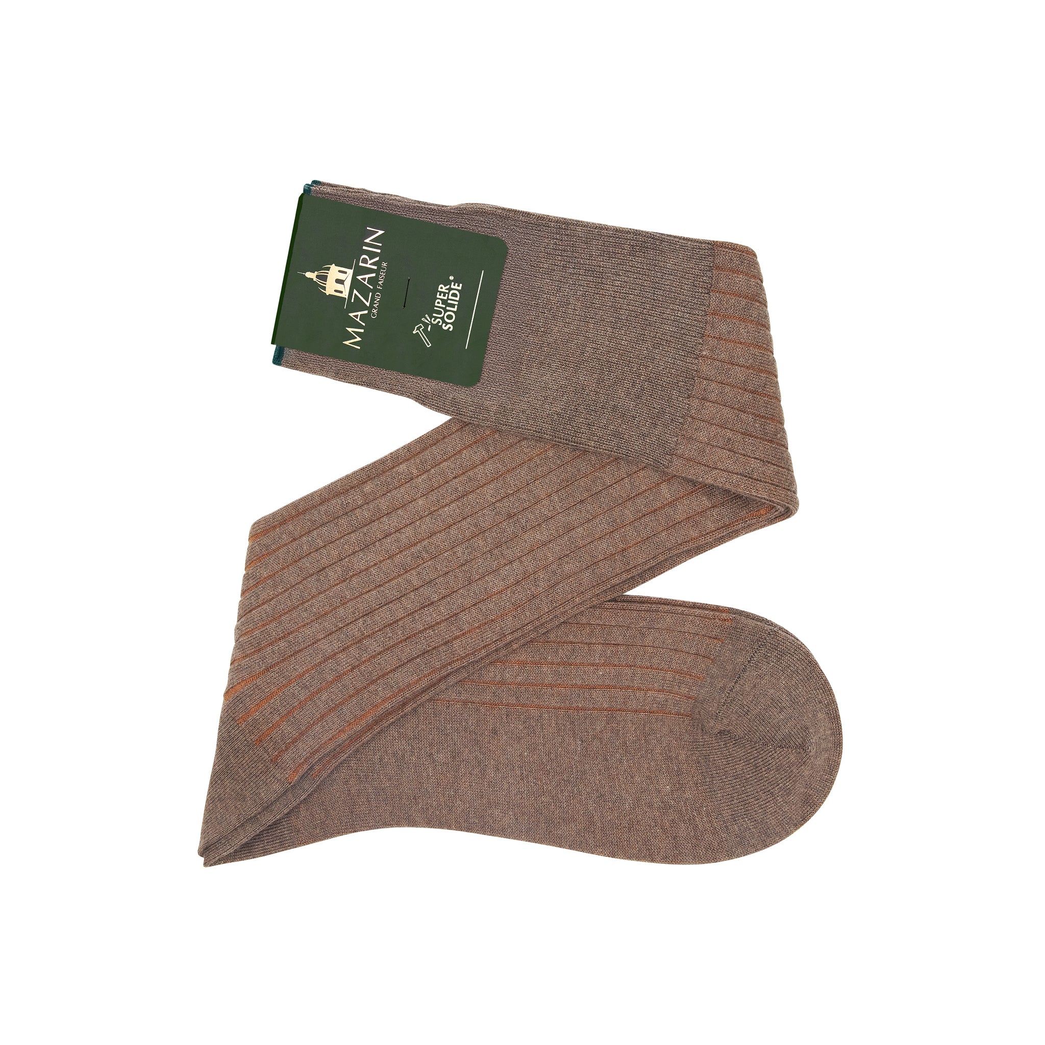 Taupe & Orange - Super-Solid Fil d'Écosse Baumwolle
