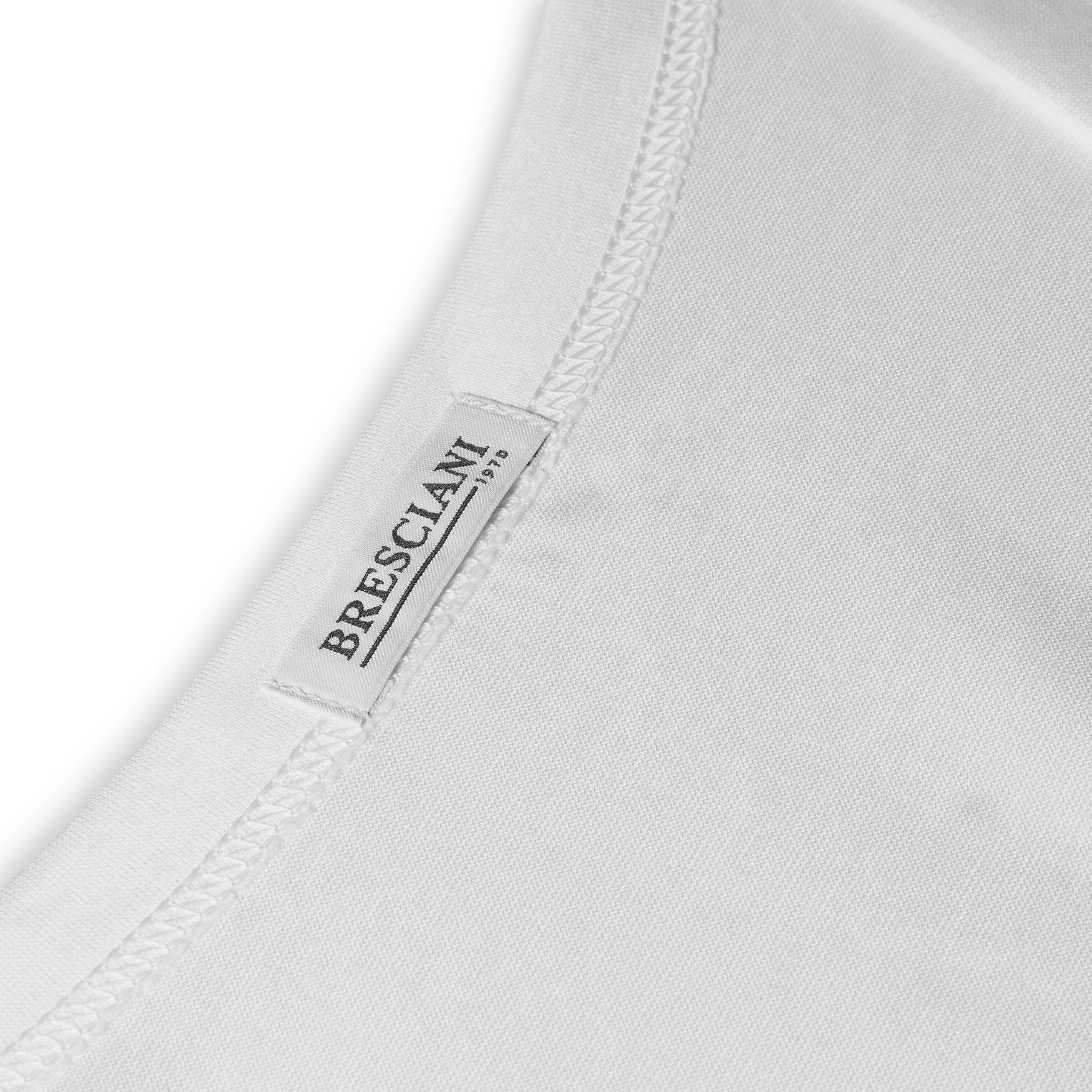T-shirt col V - Weiß - Baumwolle