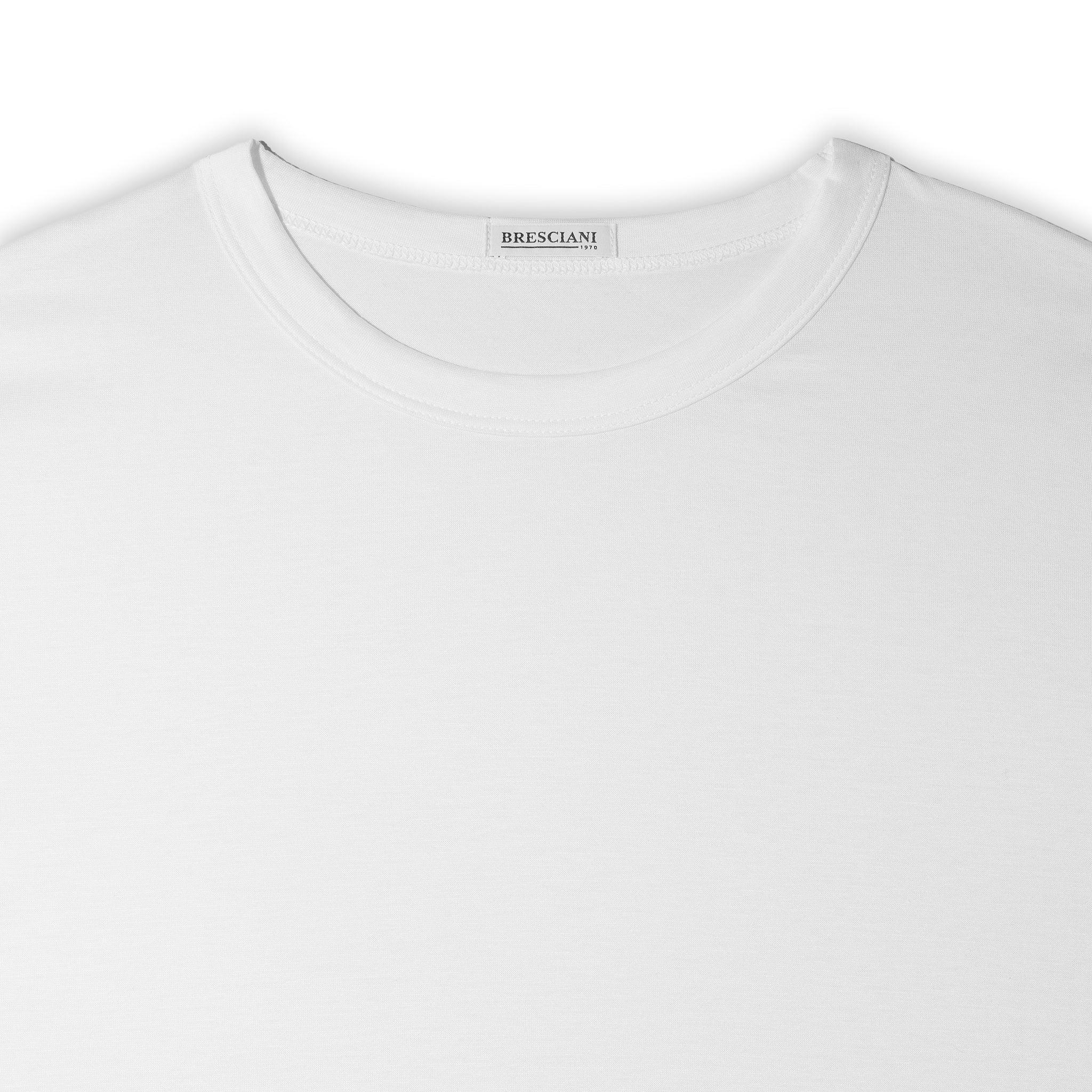 T-shirt col rond - Weiß - Sea-Island-Baumwolle