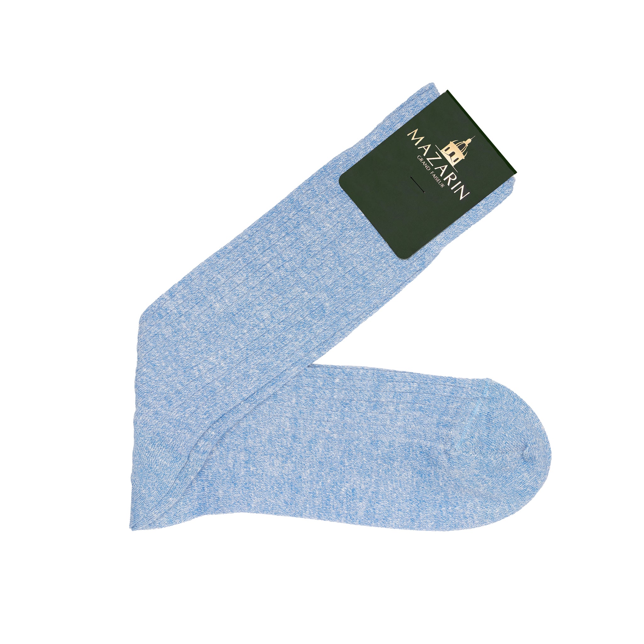 Hellblau meliert - Leinen & Baumwolle