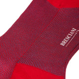 Rouge & Bleu ciel - Chevrons - Fil d'Écosse