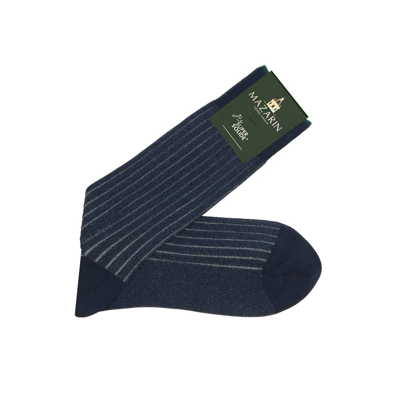 Steel blue & Grey - Super-Durable Cotton Lisle