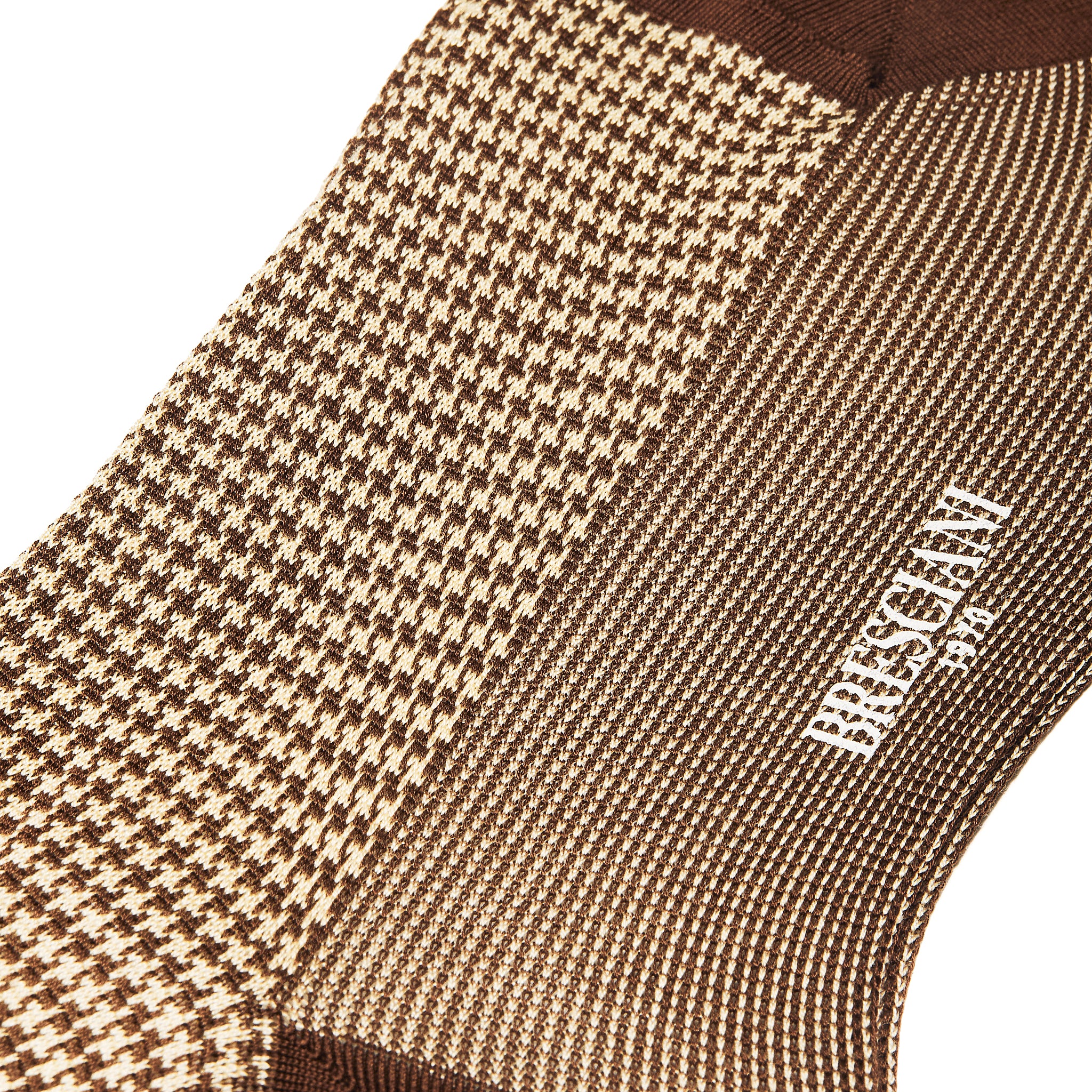 Braun & Beige - Hahnentritt - Fil d'Écosse Baumwolle