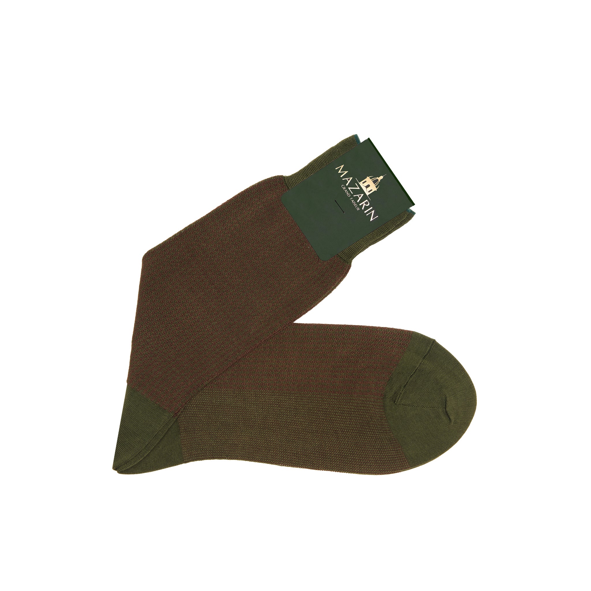 Khaki & Braun - Hahnentritt - Fil d'Écosse Baumwolle