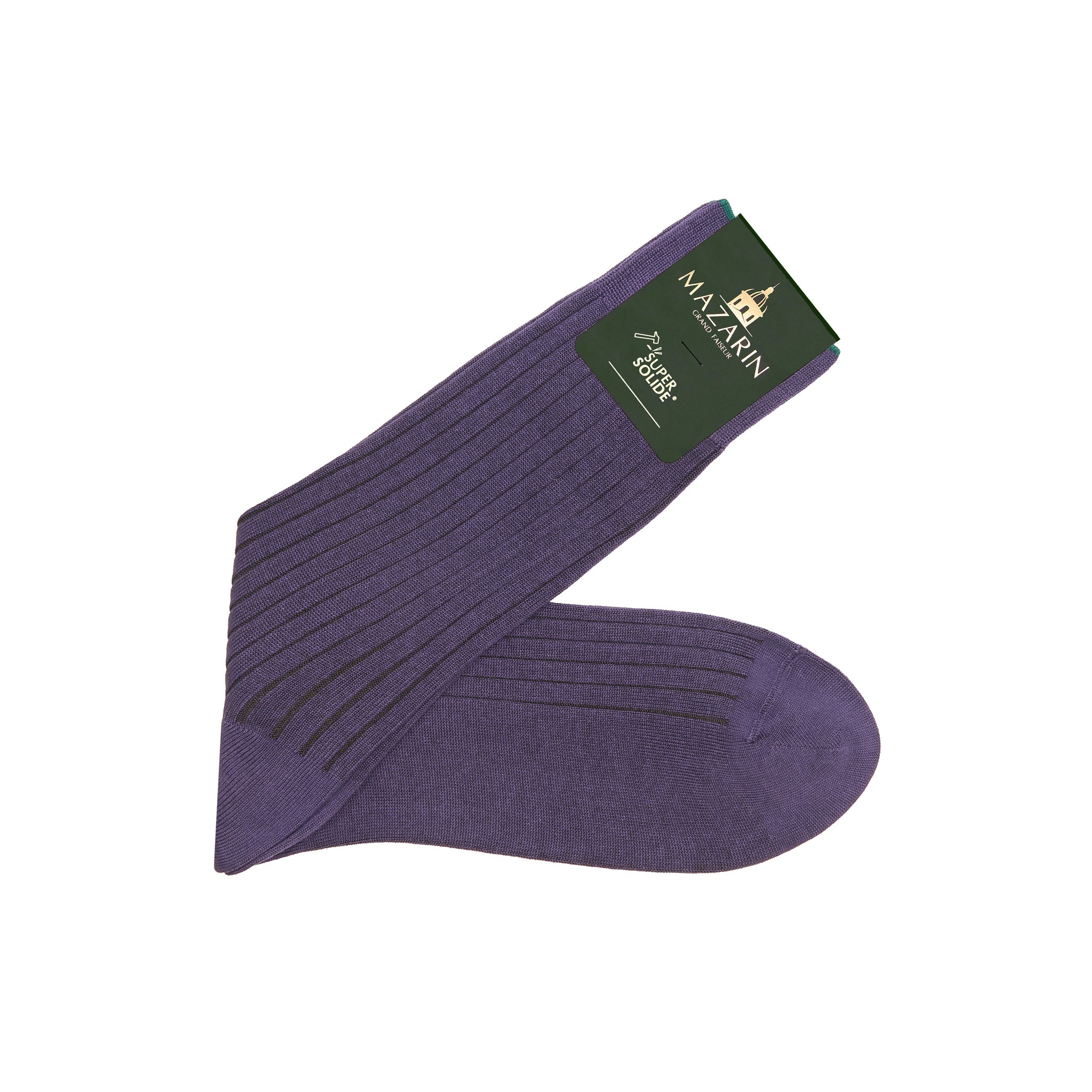 Violett & Khaki - Super-Solid Fil d'Écosse Baumwolle