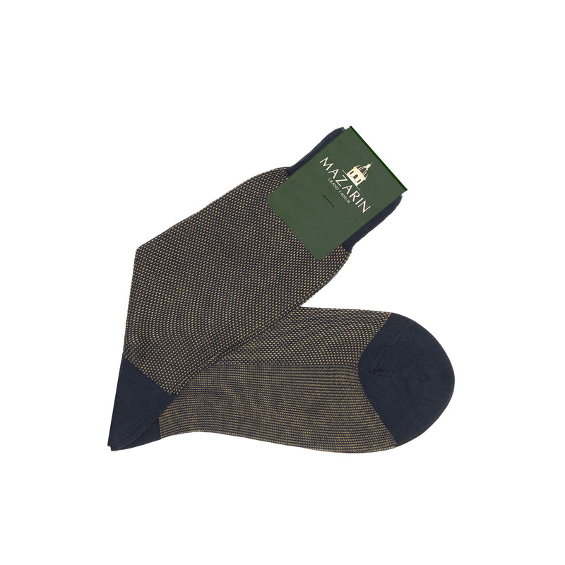 Midnight & Gold - Birdseye - Cotton Lisle