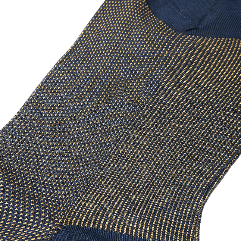 Midnight & Gold - Birdseye - Cotton Lisle